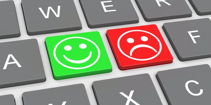 lachendes und trauriges Smiley